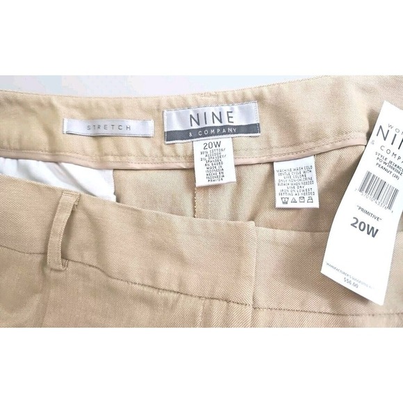 Nine & Company by Nine West ~Woman Plus Size 20W~ Peanut CottonPants Stretch. - Picture 7 of 9